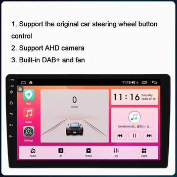 Android Auto Carplay Raadio 9/10.1 Tolli Android 10 8 core 1280*720 Auto Multimeedia Navigatsiooni-Raadio Mängija Sisseehitatud DAB+ ventilaator 1