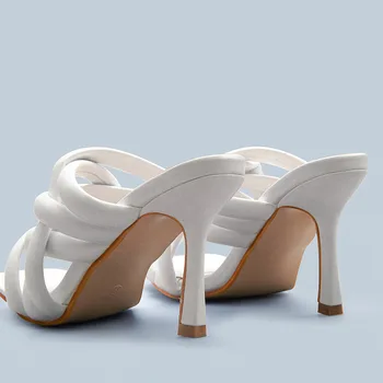 Sandaalid lady kõrge kontsaga lag peep-toe nahast sisetallad mood mugav hingav trahvi elegantne ja seksikas daam sandaalid 1