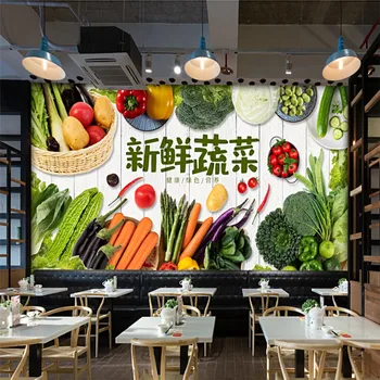 Värsked Orgaanilised Köögiviljad, Foto Tapeedid Põllumajandustootja Turul Puu-Köögivilja-Pood Tööstus-Decor Taust Seina Paber 3D Murals 1