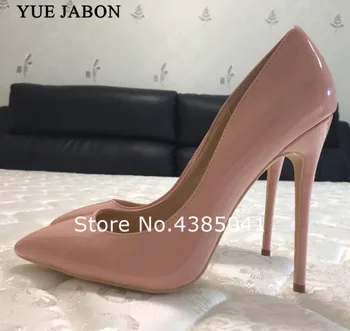 YUE JABON pulm kingad pruut 2019 väga seksikas naiste roosad kõrge kontsaga kingad, pikad varba pool kleit pumbad 8 10 12cm stiletto kontsad 1