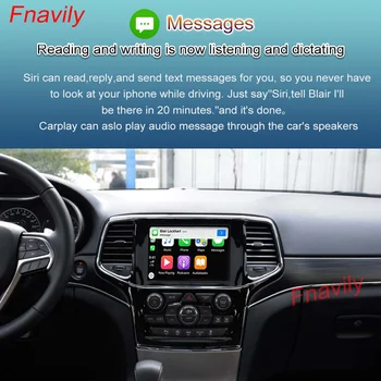 Fnavily OEM Moderniseerimiseks Traadita CarPlay Kasti Waze Google ' i Kaardil JEEP Cherokee Apple CarPlay Ja Android Auto Retrofit Kit + 2