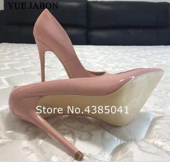YUE JABON pulm kingad pruut 2019 väga seksikas naiste roosad kõrge kontsaga kingad, pikad varba pool kleit pumbad 8 10 12cm stiletto kontsad 2