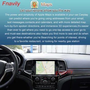 Fnavily OEM Moderniseerimiseks Traadita CarPlay Kasti Waze Google ' i Kaardil JEEP Cherokee Apple CarPlay Ja Android Auto Retrofit Kit + 3