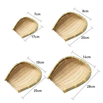 Talumaja Bambusest Kudumine Korvi Avatud Bambusest Sõela Handwoven Kuivatamine Bambusest Korvi Puu-Ja Köögivilja Säilitamine 5