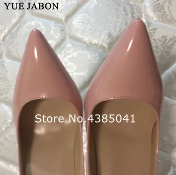 YUE JABON pulm kingad pruut 2019 väga seksikas naiste roosad kõrge kontsaga kingad, pikad varba pool kleit pumbad 8 10 12cm stiletto kontsad 5
